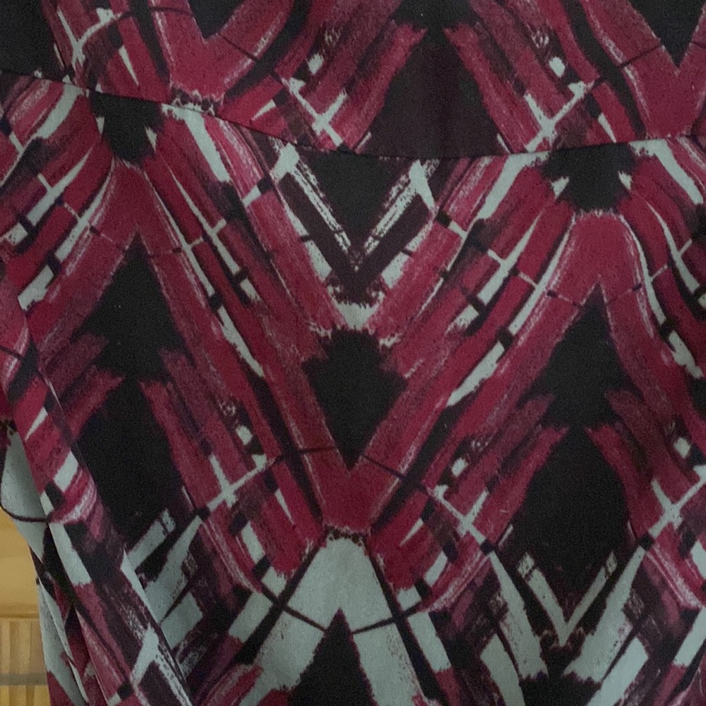 Printed Jewel Tone Belted Romper - Picture 5 of 7